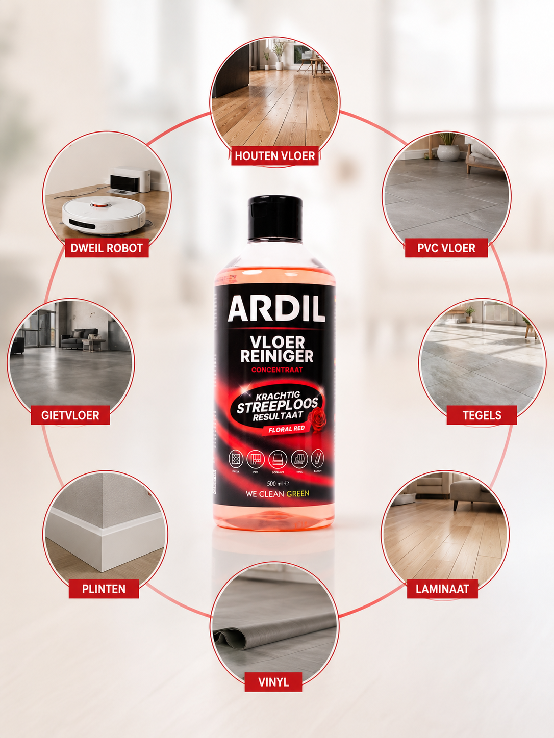 ARDIL Vloerreiniger Concentraat Floral Red